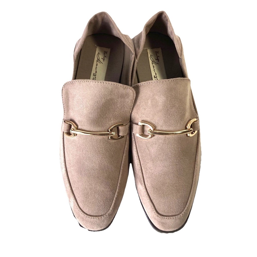 Vintage Havana House Shoes Taupe Polly Loafer Rose Gold Buckle Casual Womens 6.5 - Picture 2 of 11